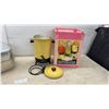 Image 2 : Empire Automatic 32-Cup Party Coffeemaker in Yellow with Box and Aluminum Roaster