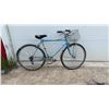 Image 1 : Vintage SuperCycle Escort Blue Commuter Bicycle with Front Wire Basket and Fenders