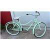 Image 1 : Capix Aplayado Single-Speed Beach Cruiser Bicycle in Mint Green with White Sidewall Tires