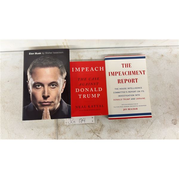 Three Books: Impeach, The Case Against Donald Trump, Impeachment Report and Elon Musk