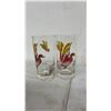 Image 4 : 7 Vintage Hunting Drinking Glasses with Duck, Grouse, Wildgeese, Pheasants, 6 Are 5 1/2" High &