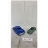 Image 1 : Vintage Cast or Metal Convertible Toy Car Made in U.S.A. and Plastic Mechanical Toy Car