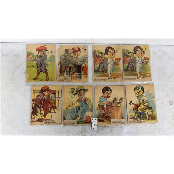 Box of Vintage Rhymes of Different Occupations.