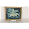 Image 1 : Vladimir Tretchikoff Signed Print, Wild Horses, Blue Version, Framed, 12 1/2 x 15" with Frame