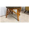 Image 8 : Vintage Rattan Pedestal Dining Table, 26 x 30" with Glass Top and Two Matching Chairs