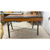 Image 7 : Mid-Century Modern Lift-Top Computer Desk with Three Drawers and Metal Base, 30 x 31 x 46"