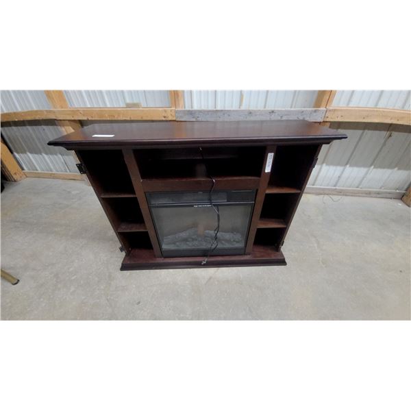 Uberhaus Electric Fireplace Entertainment Center with Shelving