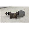 Image 2 : Vintage Manual Cast Iron Belt-Driven Bench Grinder Head with Conical Grinding Wheel