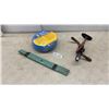 Image 1 : Power Fist 3/8 x 50" Foot PVC Air Hose, Vintage Hand Crank Drill, Mower Blade, 20 3/4" and More