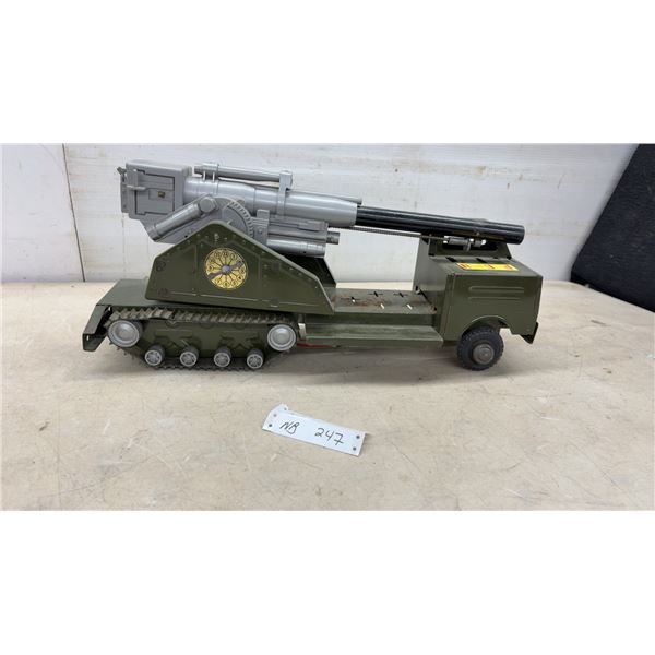 Vintage Louis Marx Pressed Steel Mobile Custom Cannon Battery Operated Toy, 1957. 10 x 23 x 8"