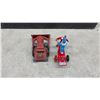 Image 3 : Vintage KO Japan Wind-Up Tin Clown on Scooter (Missing Rubber on 2 Tires) and Dinky Bulldozer
