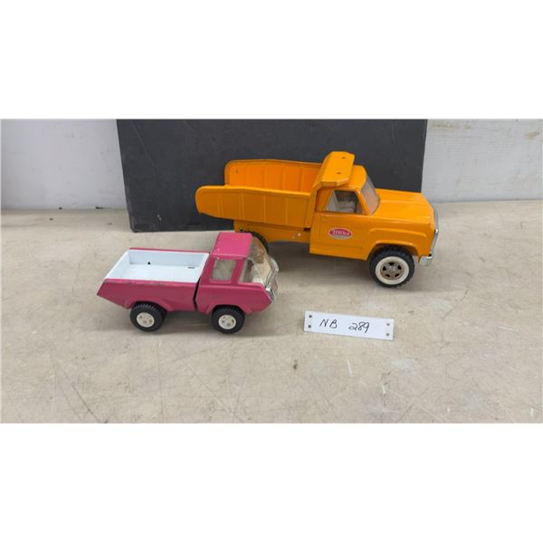 Vintage Tonka Mighty Dump Truck and Sportsman Scooter Pickup Truck