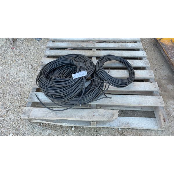 5 Coils of Black Communication and CATV Cable on Pallet Lot