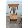 Image 7 : Set of Six Antique Press-Back Spindle Chairs with Carved Crest Rails and Turned Legs