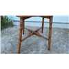 Image 3 : Vintage Wooden Spindle-Back Side Chair with Carved Splat and X-Shaped Stretchers, Lot of 5
