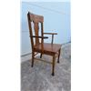 Image 11 : Antique Oak T-Back Armchair, Ladder-Back Armchair, and Oak Side Chair
