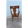 Image 12 : Antique Oak T-Back Armchair, Ladder-Back Armchair, and Oak Side Chair