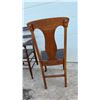 Image 4 : Antique Oak T-Back Armchair, Ladder-Back Armchair, and Oak Side Chair