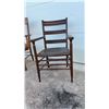 Image 5 : Antique Oak T-Back Armchair, Ladder-Back Armchair, and Oak Side Chair