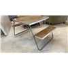 Image 2 : Vintage Portable Folding Picnic Table with Attached Benches and Shopping Cart