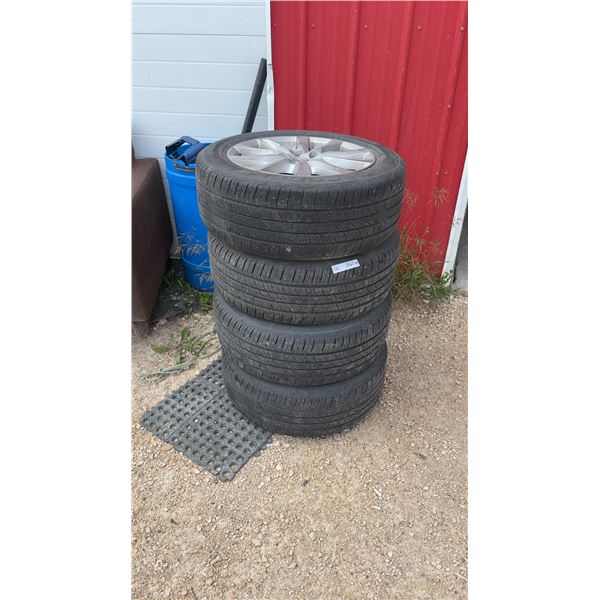 Set of Four Cooper Touring 225/55R17 All-Season Tires on 17" Mazda Alloy Wheels