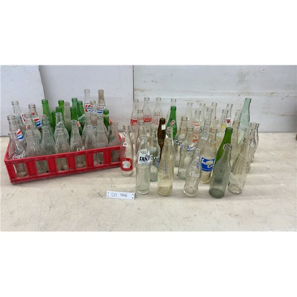 Vintage Coca-Cola, Pepsi, Sprite, 7UP, Fanta, Sun Crest Soda Bottles with Crate and More