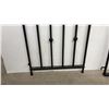 Image 4 : Set of Three Black Wrought Iron Railings with Decorative Scrollwork, 31 3/4 x 36 1/2" & 2 @ 20 1/