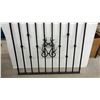 Image 7 : Set of Three Black Wrought Iron Railings with Decorative Scrollwork, 31 3/4 x 36 1/2" & 2 @ 20 1/