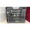 Image 3 : Mastercraft Socket and Wrench Set with Ratchets, Pipe Wrench, Level, and More
