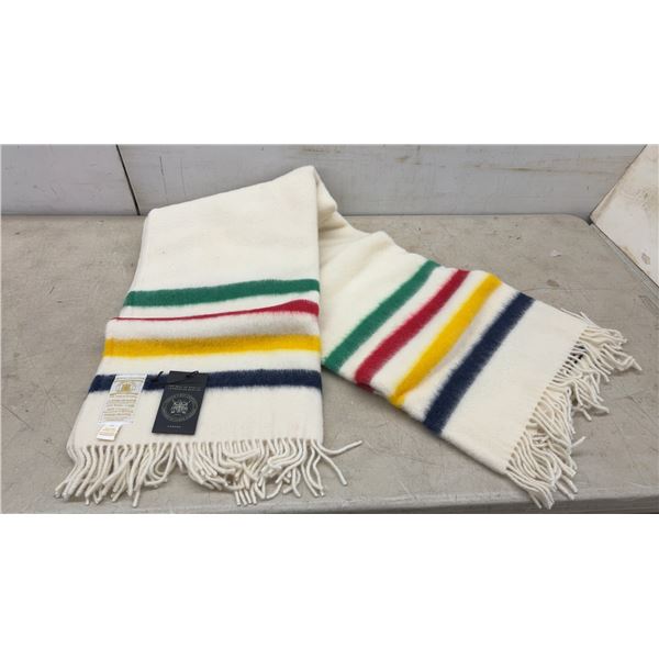 New Hudson's Bay Company Caribou Throw 100% Wool Blanket, Made in England