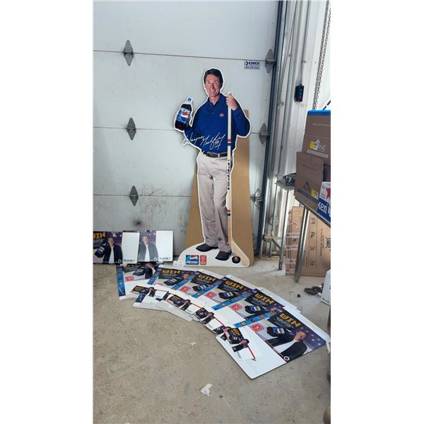 Wayne Gretzky Pepsi Fantasy Camp Cardboard Standee 71" Tall and Pepsi Promotional Displays