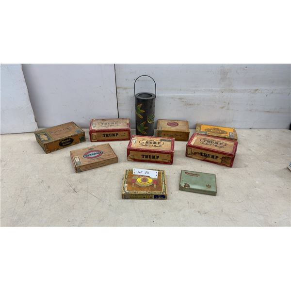 Vintage White Owl, Trump, Belmont, and Simon's Havanas Cigar Boxes and More