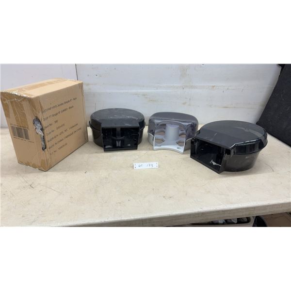 Lot of Single 9" Jumbo Toilet Tissue Roll Dispensers, Black