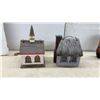 Image 3 : Miniature Church and Thatched Cottage Birdhouses & Ceramic Cowboy Boot