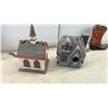 Image 5 : Miniature Church and Thatched Cottage Birdhouses & Ceramic Cowboy Boot