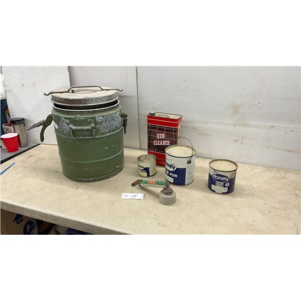 Vintage HD Cooler, Pure Canadian Honey Tins, Ken Cleaner Tin, Expert Sprayer, and More