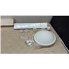 Image 1 : 4-Light Vanity Light Fixture #1604PB & Flush Mount Dome Ceiling Light