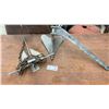 Image 1 : Two Galvanized Boat Anchors: Danforth-Style with Chain and Plow-Style