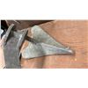 Image 5 : Two Galvanized Boat Anchors: Danforth-Style with Chain and Plow-Style