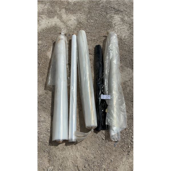Partial Rolls of Clear and Black Vapour Barrier