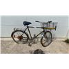 Image 1 : Vintage 1970s Raleigh Men's Multi-Speed Bicycle with Wire Basket and Rear Rack