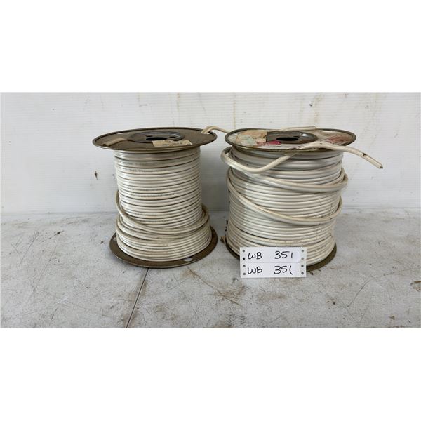 Two Partial Spools Phillips Cables 14/2 NMD90 Nylon 300V Copper Electrical Cable