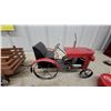 Image 2 : Miniature Vintage-Style Metal Farm Tractor with Wooden Slatted Wagon, Coca-Cola Tins and More