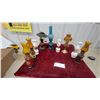 Image 1 : Collection of Vintage Miniature Oil Lamps with Amber and Milk Glass Chimneys and More