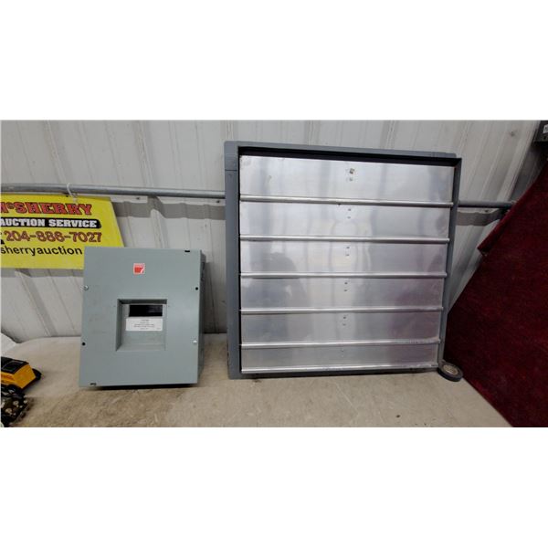 Federal Pioneer 13100 100-Amp 3-Pole 120/240V Electrical Panel and Aluminum Louver 24 x 24"