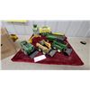 Image 1 : John Deere Ertl Toy Tractor with Front Loader, Skid Steers, Wagon, Lunch Kit and More