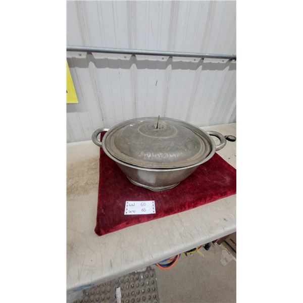 Vintage Aluminum Lidded Bread Bowl