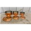 Image 9 : Copper Kitchenware Lot: Copper Sugar Bowl, Creamer, Pitcher, Pots, Kettle, Frying Pan and More