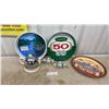 Image 1 : Hamm's, Labatt's 50, and Miller 1776 Beer Trays With Vintage Chrome Tea Set