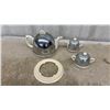 Image 2 : Hamm's, Labatt's 50, and Miller 1776 Beer Trays With Vintage Chrome Tea Set